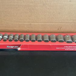 Snap-on Tools 13 pc 1/2" Drive 6-Point SAE Flank Drive® Shallow Socket Set (3/8-1-1/8")