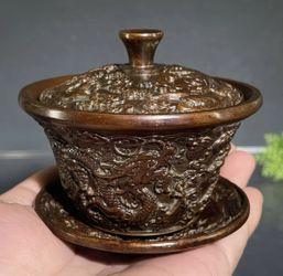 Ancient antique collection, imperial brass set. 3 pieces.