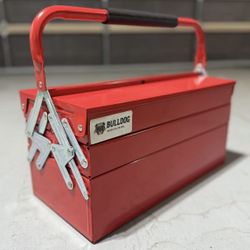 NEW Bulldog Retractable Folding Collapsible Tool Storage Carrier Box With 14 Pcs Socket Wrench Tools Kit Set 