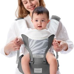 Brand New Baby Carrier Newborn to Toddler with Hip Seat, 4-in-1 Ergonomic Infant Carrier Front and Back Carry, Adjustable & Removable Baby Holder Carr
