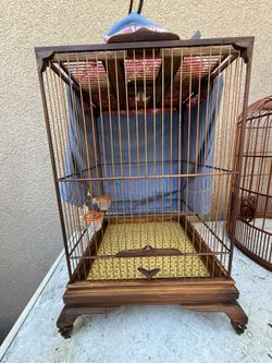 bamboo bird cage for small bird like canary finch