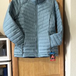 Columbia Blue Puffer Jacket Women’s Size Small