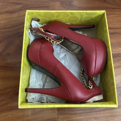 Charlotte Russe red heels, size 8
