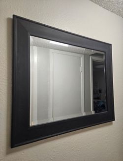 Wall Mirror w/Black Frame