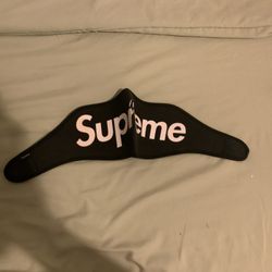 Black And White Supreme Face Mask With Velcro Straps 