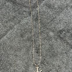 Sterling Silver Necklace With Silver Anchor Pendant