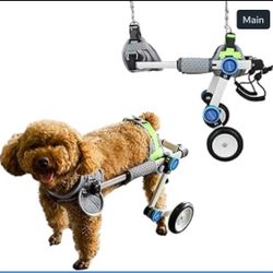 Adjustable Dog Wheelchairs Mobility Aids for Disabled Pets, Foldable Pet Support