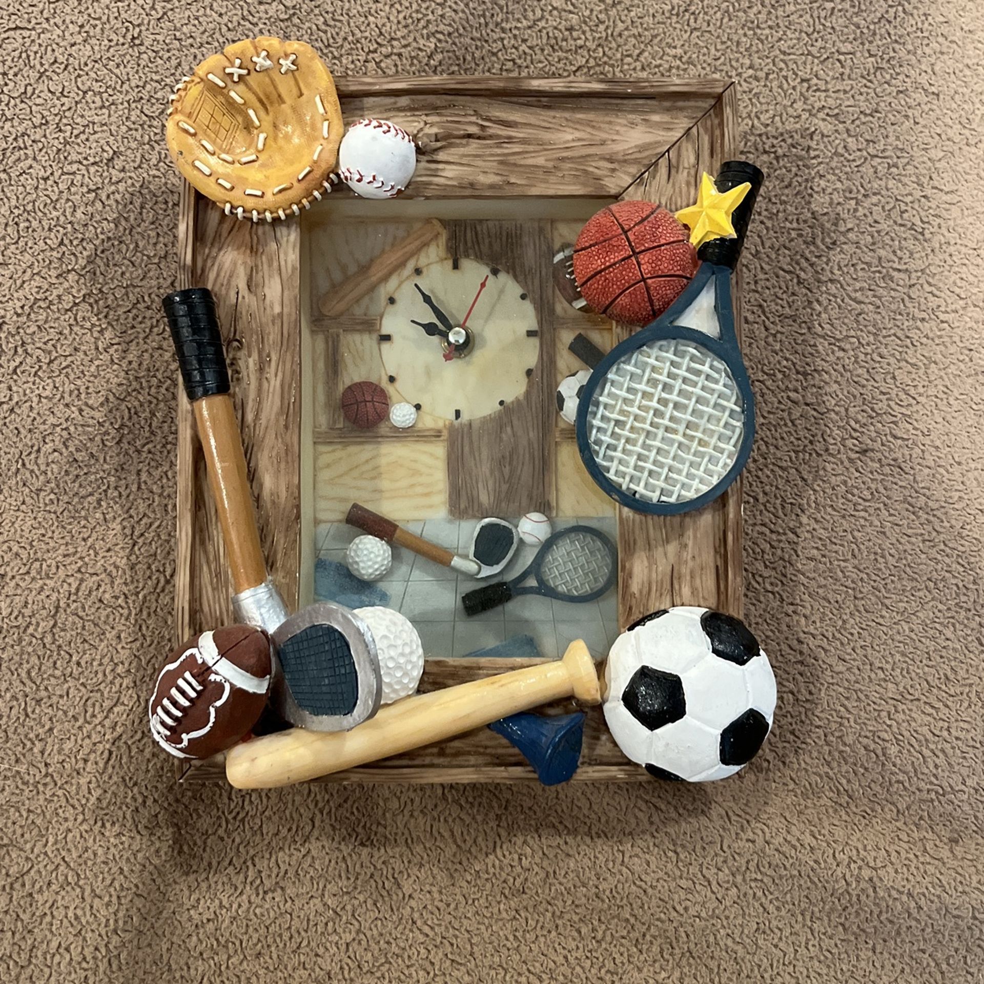 Multi Sport Pendulum 9 Inch Clock