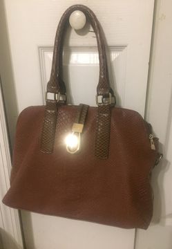 Brown leather purse