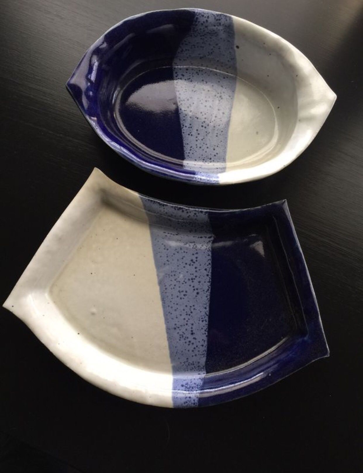 Vintage Indian Pottery Set, Signed by Artist, Red Crow