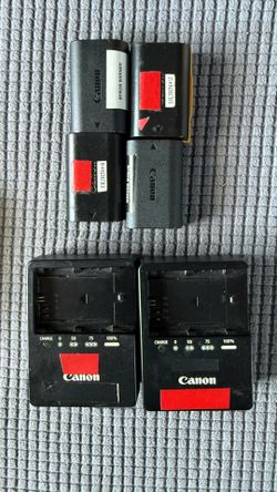 Canon LC-E6 Battery Chargers and LP-E6N Batteries