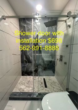 Frameless Shower Glass Door Sliding Door 