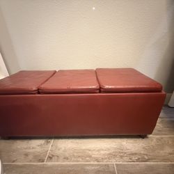 Red Storage Ottoman