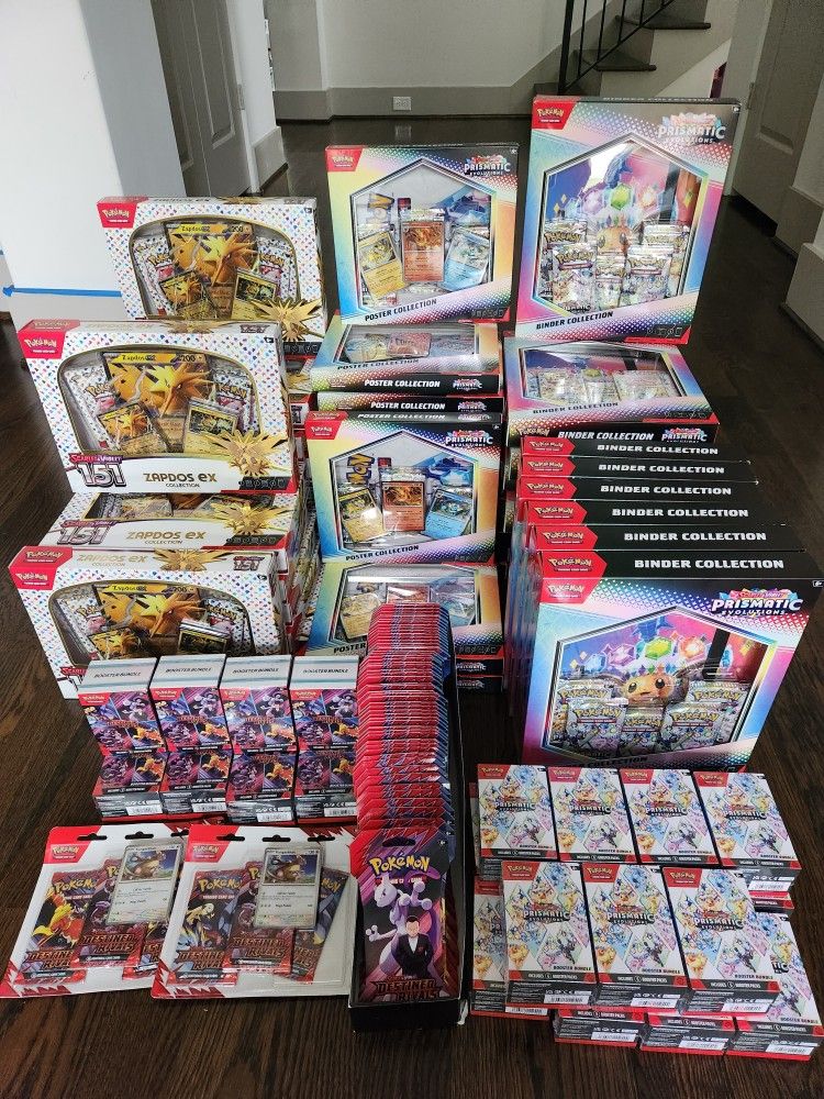 🔥 Pokémon Prismatic Evolutions, Destined Rivals, and 151 Sealed Lot 🔥