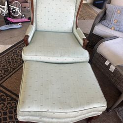 Cavalier High Wingback Chair & Ottoman