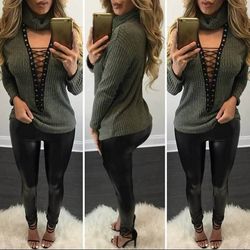 NEW NWOT CORSET LACEUP GRAY BLACK SWEATER LONG SLEEVED TOP WOMEN'S SIZE SMALL S