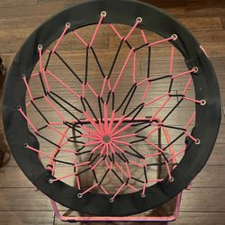 Pink & Black Woven Bungee Chair 