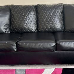 Ashley Brand Faux Leather Sofa & Loveseat