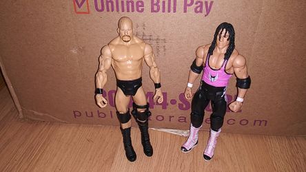 WWE WrestleMania Series Battle Pack Stone Cold Steve Austin & Bret Hart Action Figures