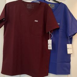 Figs Scrub Tops Men’s Small
