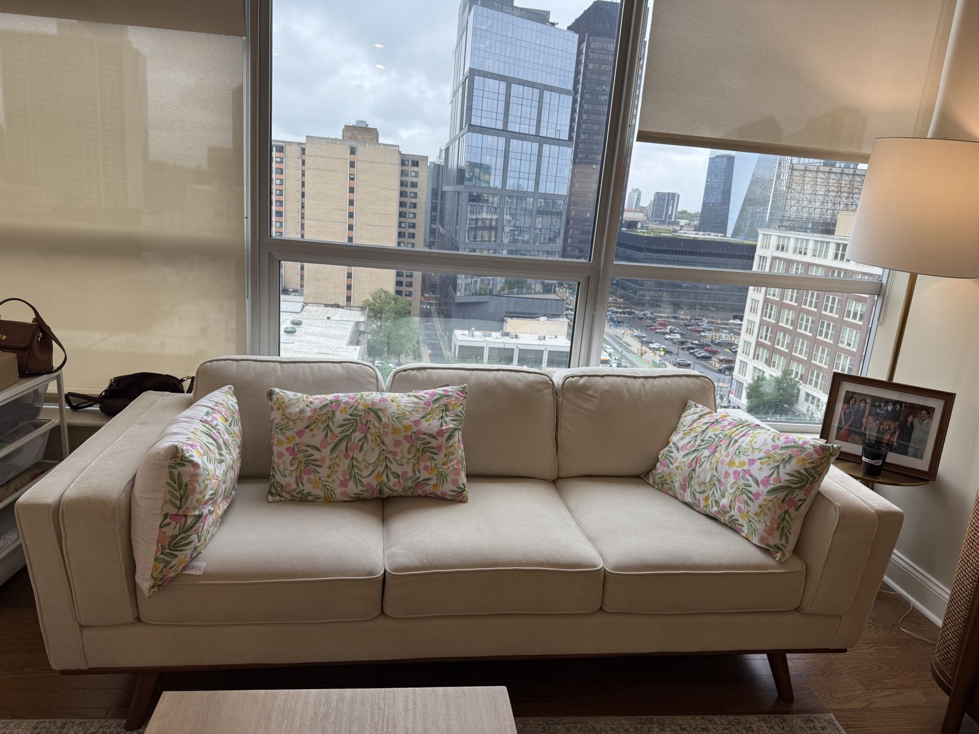 Camariah 87.76" Square Arm Sofa, New Like Condition, Only 9 Months Old With 5-year Protection Plan