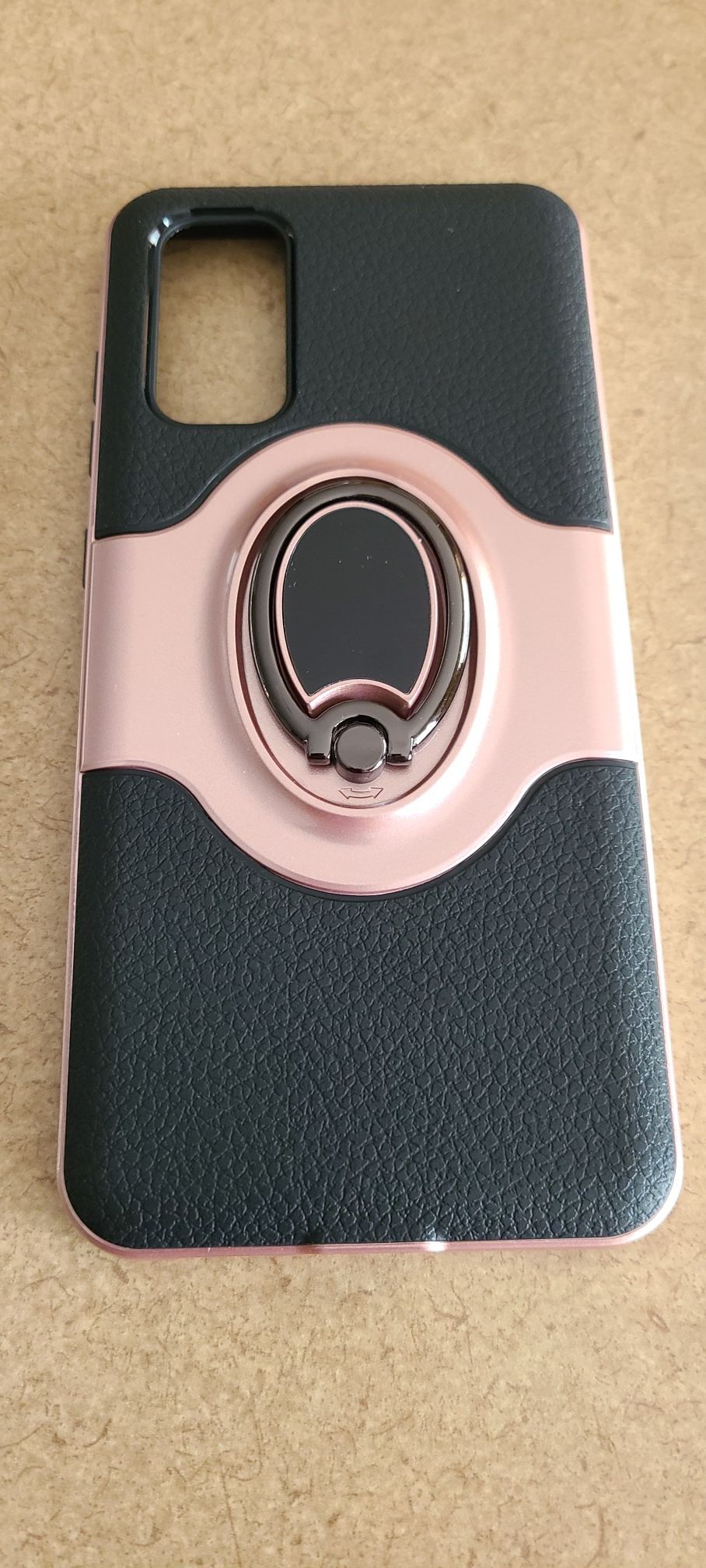 Rose gold & black Shockproof case ring Samsung Galaxy S20