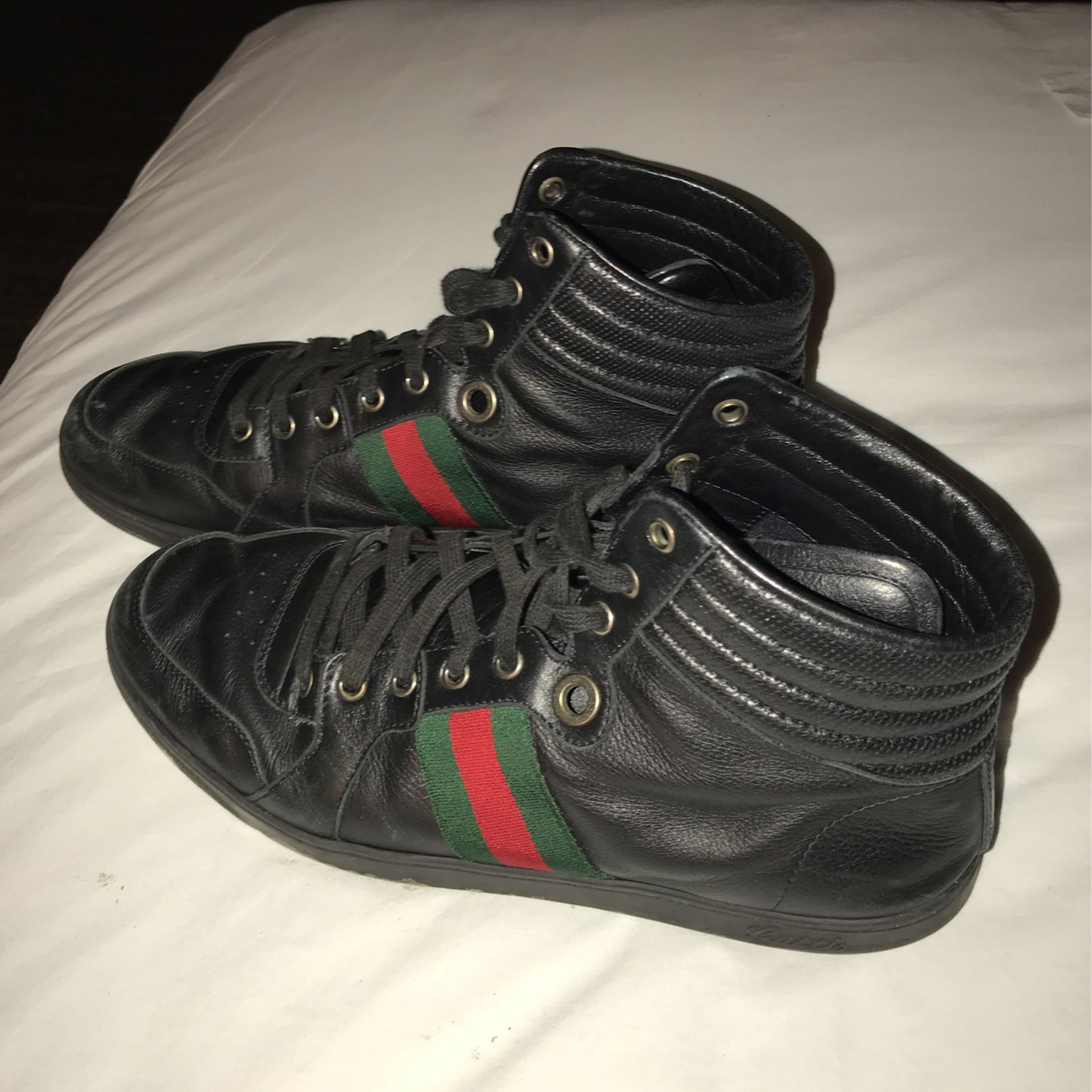essence Zakenman tarwe Vintage Leather Mens Gucci Shoes High Tops for Sale in Fountain Valley, CA  - OfferUp
