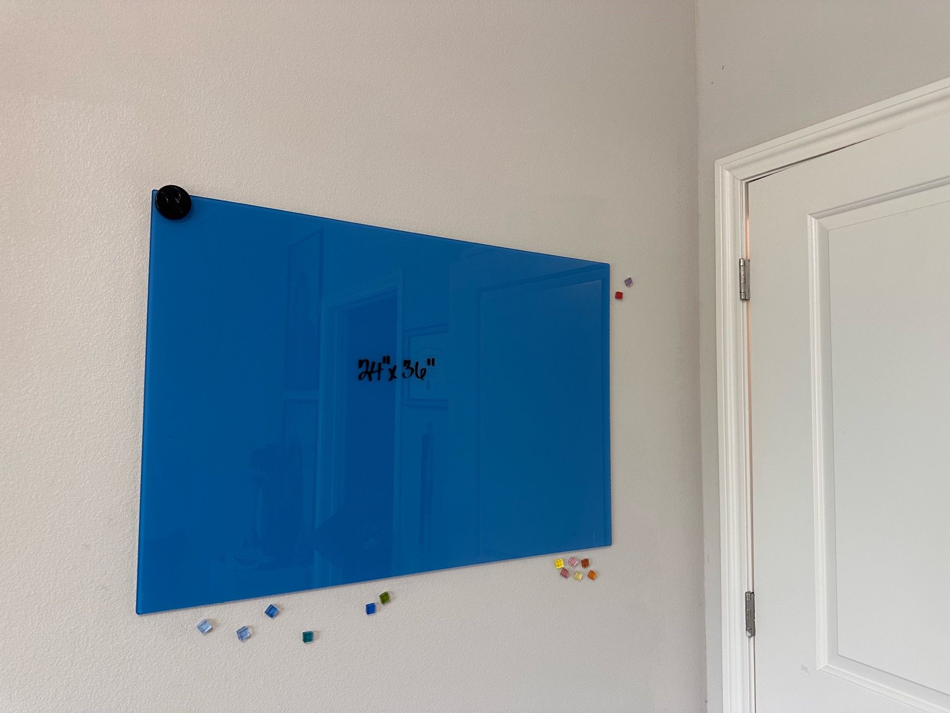 Blue Magnetic Dry Erase Board