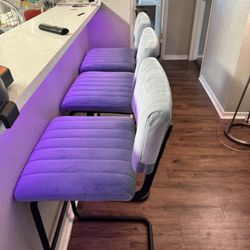3 tufted Barstools 