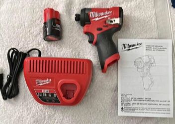 Milwaukee m12 2.0 battery n charger IMPACT…..