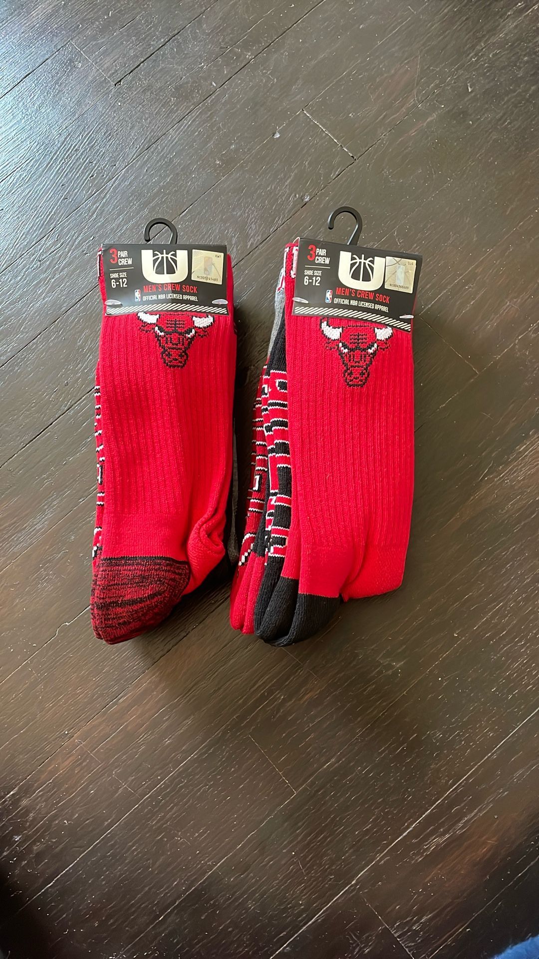 Chicago Bulls Crew Socks Men’s 6-12