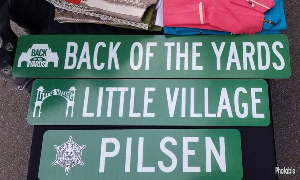 Custom authentic street sign,Chicago,Mexico,Pilsen,little village,la villita,back of the yards,car for sale,memorabilia,man cave, toys, tools, electr