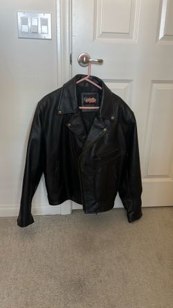 Leather Motorcycle Jacket (XL)