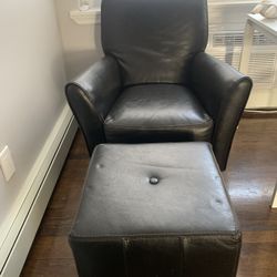 genuine leather chair set