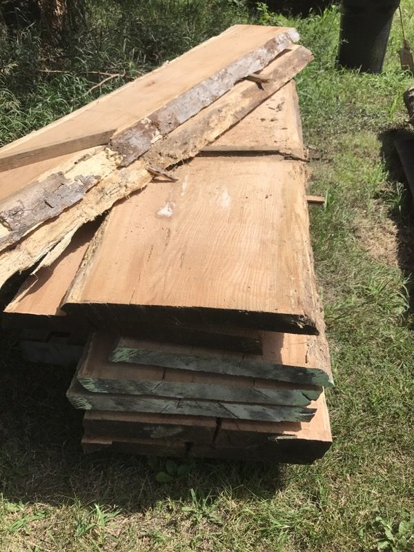 Oak and walnut slabs-- 15-22 inches wide live edge -also have 1 inch oak lumber- also have Osage 1/2 -1 inch boards@ $5 per linear ft!
