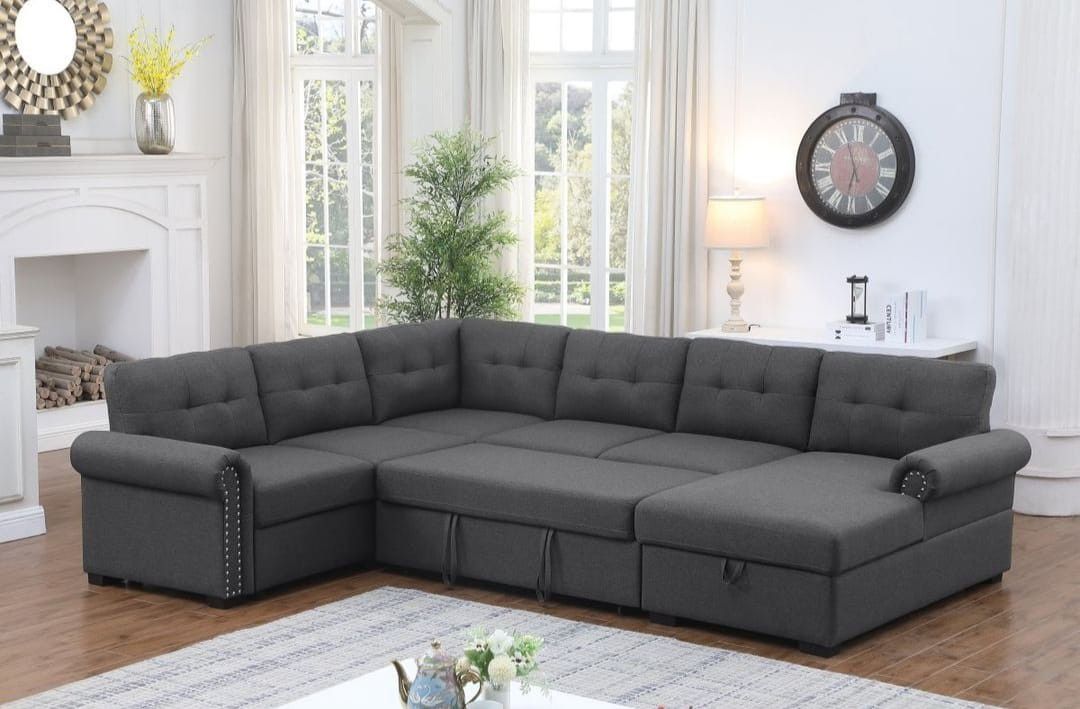 BRAND NEW 5 SEATS SECTIONAL SLEEPER COUCH IN ORIGINAL BOX