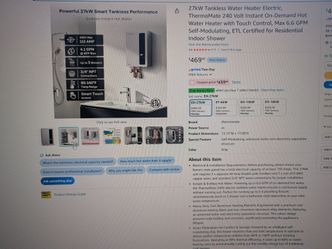 Tankless water heater Electric
