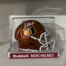 Miami Hurricanes Warren Sapp Autograph Mini Helmet