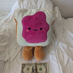 2 Large Better Together Peanut Butter and Jelly Magnetic Plush, 12"