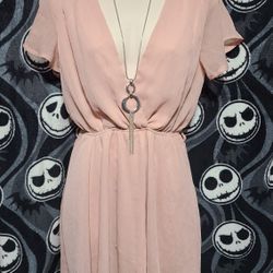 Blush Pink Bluebell Women's Blouse, Size Small