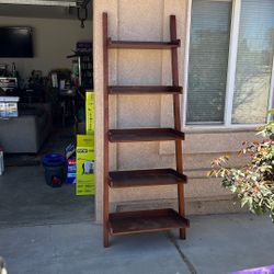 Wood Ladder Shelf