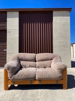 Vintage 1970’s Brutalist Oak Sling Sofa
