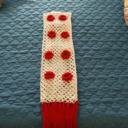 Spring scarf handmade acrylic 55 inches long