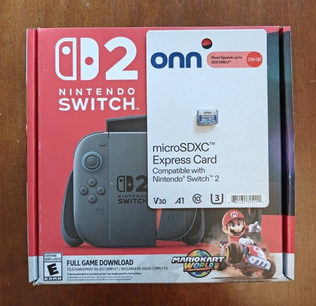 Nintendo Switch 2 Mario Kart World Bundle & 256GB MicroSD Express Card