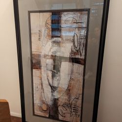 Large Abstract Custom Framed Painting