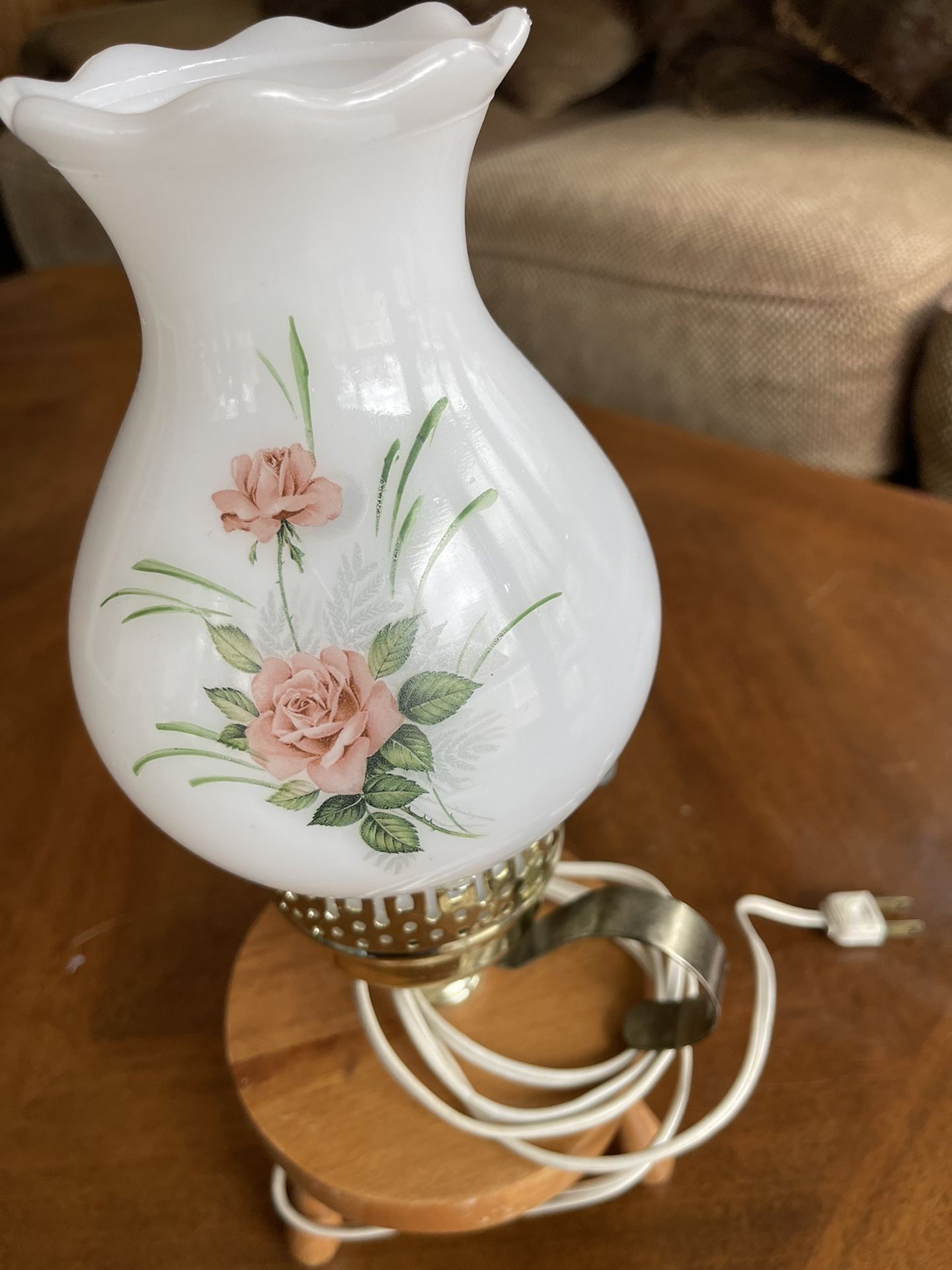 Antique Table Lamps Both are Milky Glass And And Two for $20