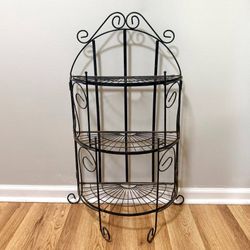 Vintage Folding Knickknack Shelf Storage Display Organizer Plant Stand
