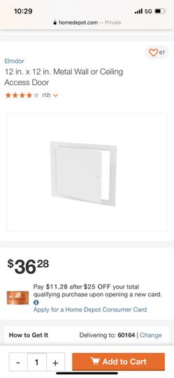 12 in. x 12 in. Metal Wall or Ceiling Access Door