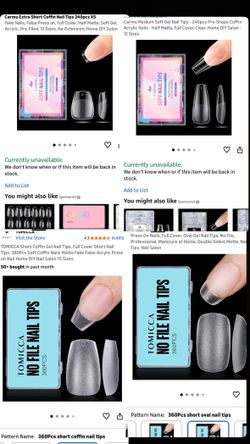 High-Quality Gel Nail Set – Pre-Shaped, Long-Lasting, Includes Design Tools & Display Stand