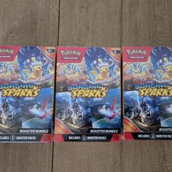 For Sale:
Brand New in Box Pokemon Trading Card Game TCG Scarlet & Violet Surging Booster Bundle